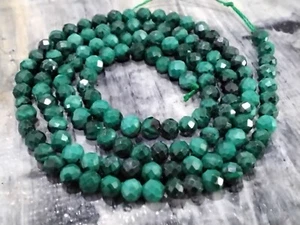 Natural Faceted Malachite, 3mm, Approx 130 pcs Free postage Oz, PRICE REDUCED - Picture 1 of 4