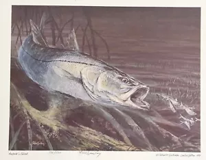 Russ Smiley Saltwater Sportsman Ltd Edition 1989 "Ambush" Snook - Bild 1 von 6
