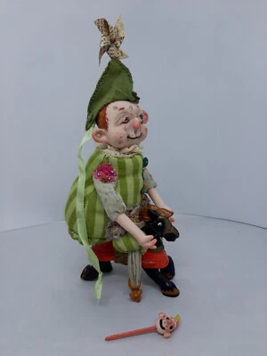 Doodly Elf Handmade Mini Collectible Doll Halloween - Image 1 of 4