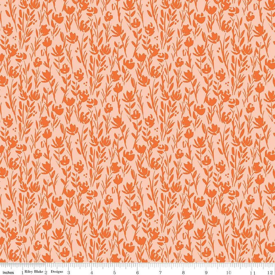 1/4 Yard 9x42 Riley Blake “Eden" Tonal Marmalade Quilting Cotton - Image 1 of 1