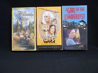 3 VHS Movies:  Spirit of the Wild, Girl of Limberlost, & Trap on Cougar Mountain - Image 1 of 4
