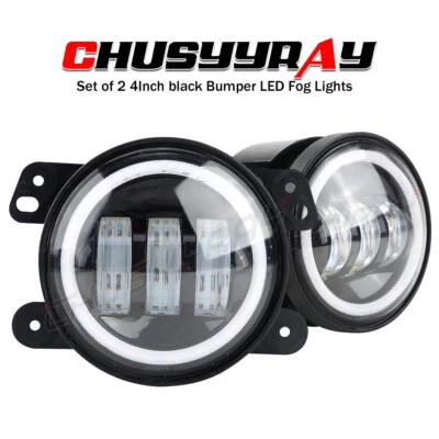 Juego de 2 luces antiniebla LED redondas Par 4 pulgadas para Dodge Charger 2011 2012 2013-2014 Foto 1 de 4