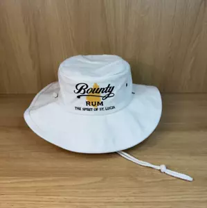 Bounty Rum St Lucia Outback Kordelzug Bucket Boonie Sonnenhut Größe M beige - Bild 1 von 6