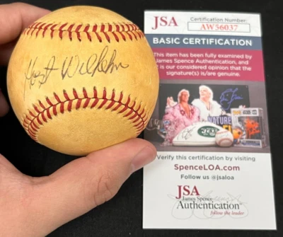 Hoyt Wilhelm Hand Signed Autographed Rawlings Baseball JSA/COA WM AA 93024 - Image 1 of 4