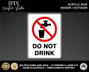 DO NOT DRINK - PROHIBITION | ACRYLIC | SIGN | HEALTH & SAFETY - Picture 1 of 6
