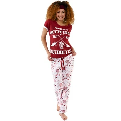 Womens Harry Potter PJs | Harry Potter Quidditch Pyjamas | Ladies Pyjama Set - Image 1 of 3