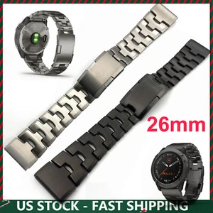 26mm Titanium Watch Band Strap For Garmin Fenix 7 7X 6 6X 5 5X Pro Plus GPS - Picture 1 of 9