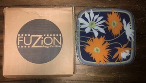 Fuzion Peggy Karr Glass Square Plate 14.75” - Picture 1 of 4