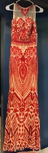 Stella Couture Special Occasion 18011 Dress Bordeaux/Nude Sz 8 NWT Prom Evening - Picture 1 of 8