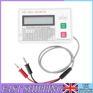 ESR DCR Tester W/ Test Leads Clip Battery ESR Capacitor Testers Smart Shutdown - Picture 1 of 11