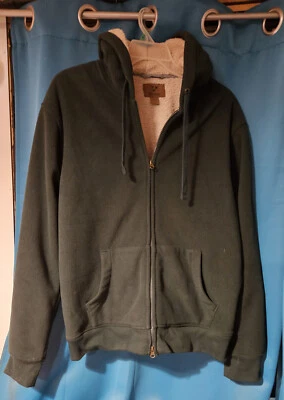 Outdoor Life Mens Large Fleece Lined Green Zip Hoodie Jacket Coat - Image 1 of 4