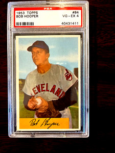 1953 BOWMAN # 4 BOB HOOPER INDIANS PSA 4 VG/EX