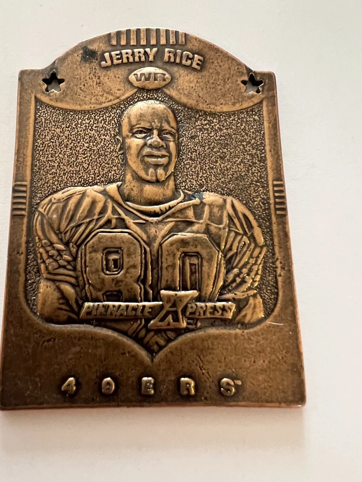 JERRY RICE 1997 PINNACLE X-PRESS METAL WORKS BRONZE CARD 11 OF 20 COMBO S/H - Image 1 of 2