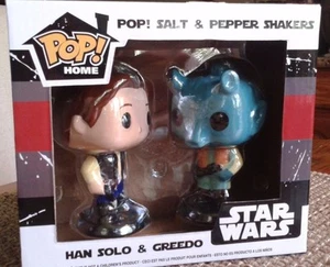 Funko Pop STAR WARS Han Solo-Greedo Salt Pepper Shaker Smugglers Bounty 40th NEW - Picture 1 of 6