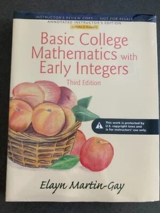 Basic College Mathematics Annotated Instructor's Edition 3rd Ed Elayn Martin-Gay - Picture 1 of 2
