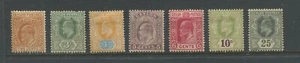 Ceylon KEVII 1904-1910 various values mint o.g. hinged - Picture 1 of 1