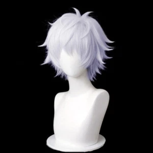 Jujutsu Kaisen Satoru Gojo Cosplay Fluffy Wig Hairpiece Fashion Short Periwig - Picture 1 of 6