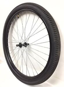 26" Beach Cruiser Bicycle Front Wheel Black with 2.125" Tire Bike #F26B