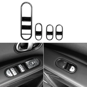 Cubierta de panel de interruptor de elevación de ventana 4 piezas fibra de carbono ABS para Hyundai Ioniq 5 N - Imagen 1 de 9