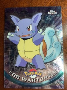 2000 Topps Chrome Pokemon Series 1 #08 Wartortle B