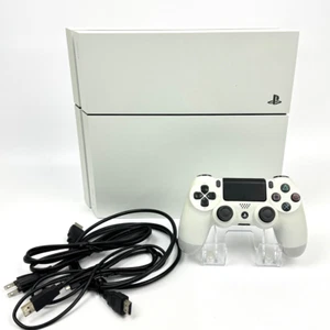 Sony PlayStation 4 PS4 CUH-1000 1100 1200 Weiß Spielekonsole 500GB & Controller Kabel - Bild 1 von 8