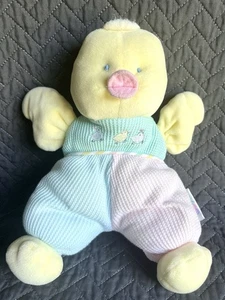 Eden Duck Chick Thermal Pajamas Waffle Weave Pastel 10” Plush Lovey Toy VINTAGE - Picture 1 of 24