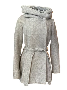 New Look Coat Women Small Grey Between Seasons Asymmetric Size 8 - Picture 1 of 12