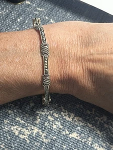8”, vintage sterling silver 925 tennis bracelet with marcasite - Picture 1 of 8