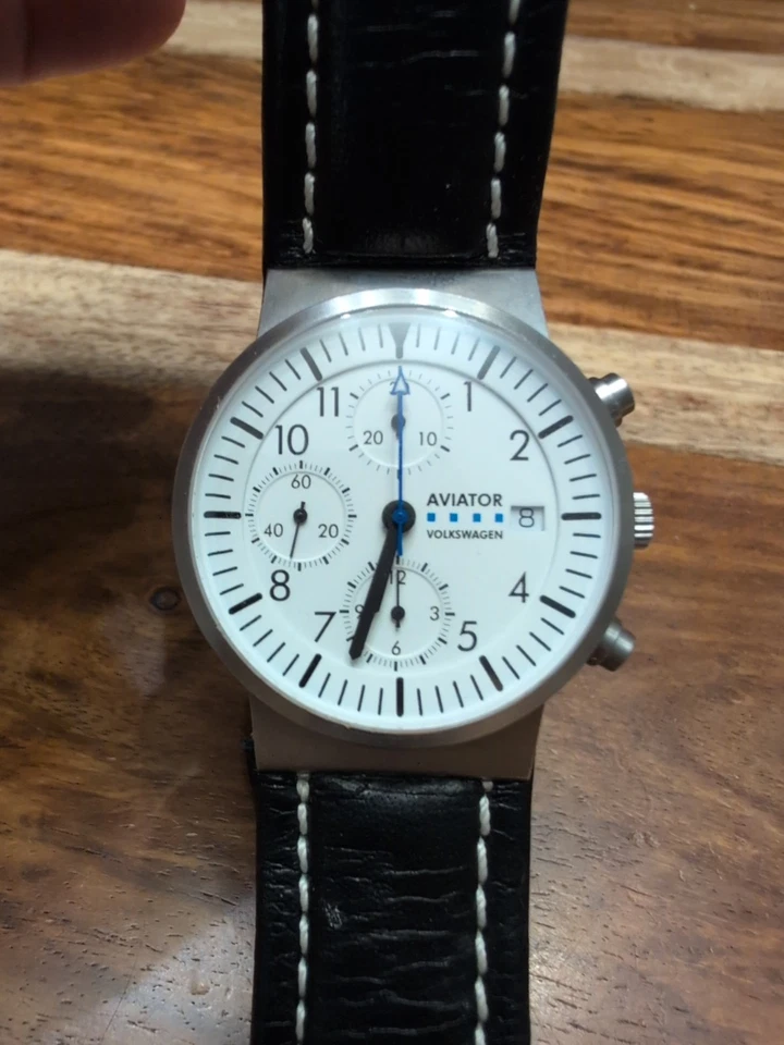 Volkswagen Design Aviator Pilot Driver Sport Car Automatic Watch Chronograph  - Image 1 of 4
