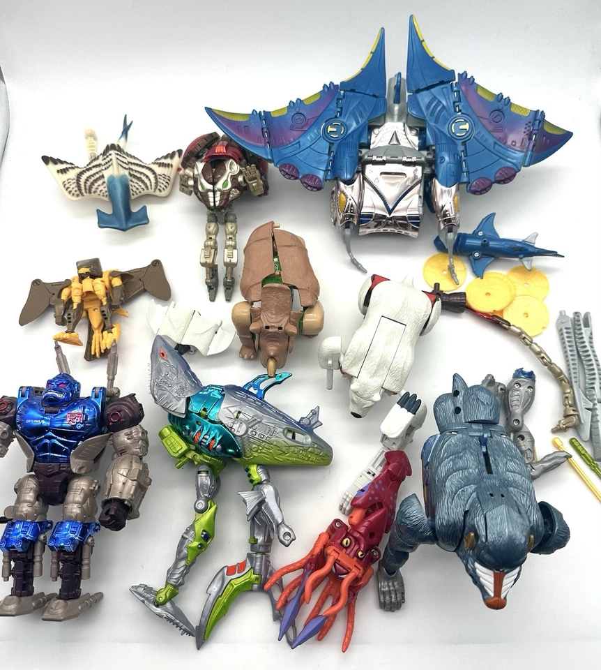 Lot of Vintage Transformers BEAST WARS Hasbro 90s - Depth Charge Transmetals - Image 1 of 4