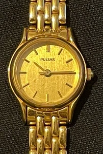 PULSAR QUARTZ LADIES QUARTZ WRISTWATCH V811-X009 7" BRACELET BAND SUPER CLEAN! - Bild 1 von 7