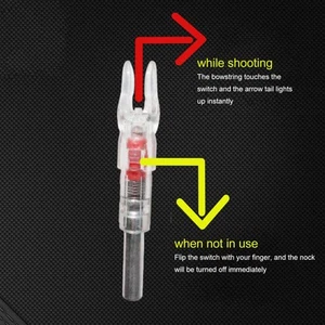 (Rot) 3PCS Bogenschießen Beleuchtete Nocks Plastic Automatic Mit Schalter 6 UB - Bild 1 von 24