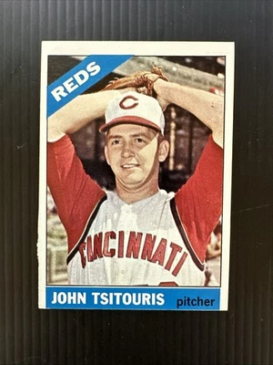 1966 TOPPS #12 JOHN TSITOURIS CINCINNATI REDS VG-EX *Hot Corner Vintage* B - Image 1 of 2