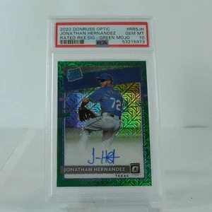 2020 Optic Green Mojo Prizm 31/99 Jonathan Hernandez #RRS-JH Auto RC PSA 10 GEM - Picture 1 of 3