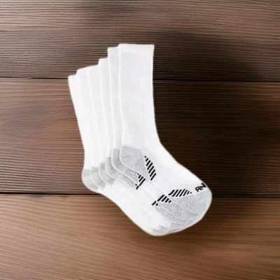 Calcetines AND1 Pro Platinum Performance para hombre, paquete de 6, tallas de zapato 6-12,5, blancos Foto 1 de 3