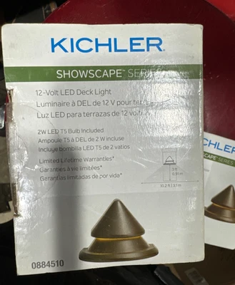 3PACK Kichler LED Deck Light Showscape Series 12-Volt - Olde Bronze Finish - Image 1 of 2