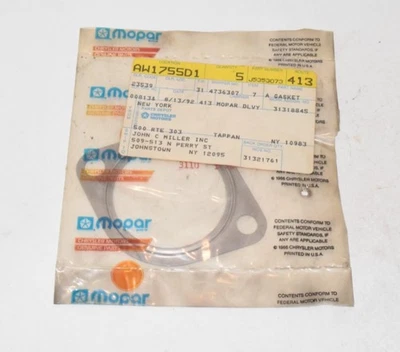 NOS 5353073 COLETOR DE ESCAPE MOPAR PARA AMORTECER JUNTA PARA JEEP 71-91 B28-98 - Imagem 1 de 3