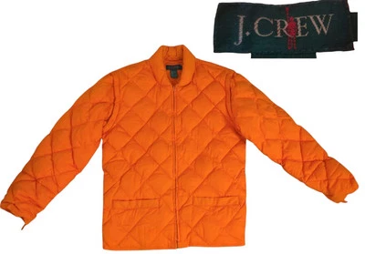 Vintage J. Chaqueta/chaleco convertible acolchado Crew Oarsmen naranja de caza XS Foto 1 de 4