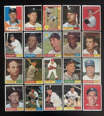 Lote de radiocontrol Topps Hof Goat 1961 (65) Mantle Maris Mays Banks Berra Yastrzemski Yankees Foto 1 de 4