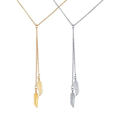  2Pcs Versatile Neck Chain Chic Collana in lega Accessori per vestiti Argento - Immagine 1 di 4