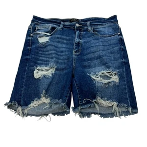 Judy Blue Womens Cut Off Jean Shorts Distressed Size 2XL - Picture 1 of 9