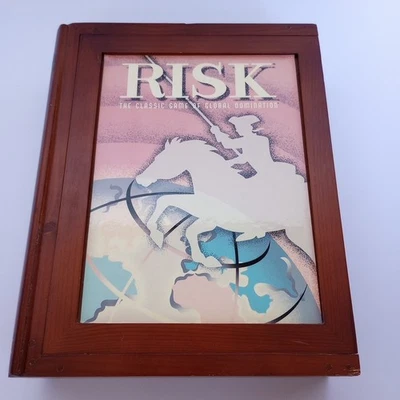 RISK Vintage Game Collection Wooden Bookshelf  New - Opened Never Used - Image 1 of 4
