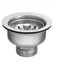 Moen Stainless Steel 3-1/2" Basket Strainer with Drain Assembly