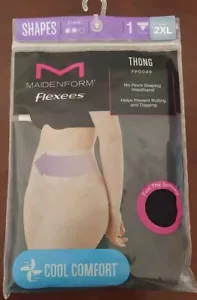 Maidenform Flexees Shapewear Damen Größe 2XL schwarz Tanga formender Bund - Bild 1 von 2