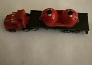 Micro Machines Red Danger Flamable Tractor Trailer Semi Truck Vintage - Picture 1 of 4