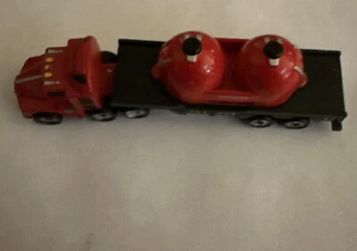 Micro Machines Red Danger Flamable Tractor Trailer Semi Truck Vintage - Image 1 of 4