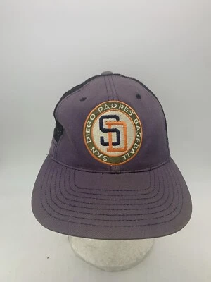 Gorra de béisbol vintage de los Padres de San Diego Trucker azul bordada ajustable MLB Foto 1 de 4
