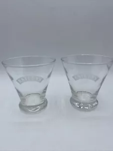 Publicidad de base pesada grabada de Bailey's 4" vintage cónica - Imagen 1 de 11