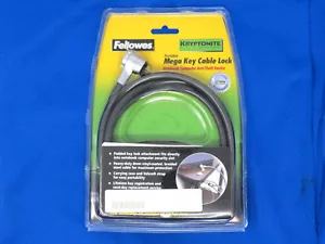 Kryptonite MEGA 8MM Key Cable Lock Notebook Computer Anti Theft w Case NUEVO - Imagen 1 de 4