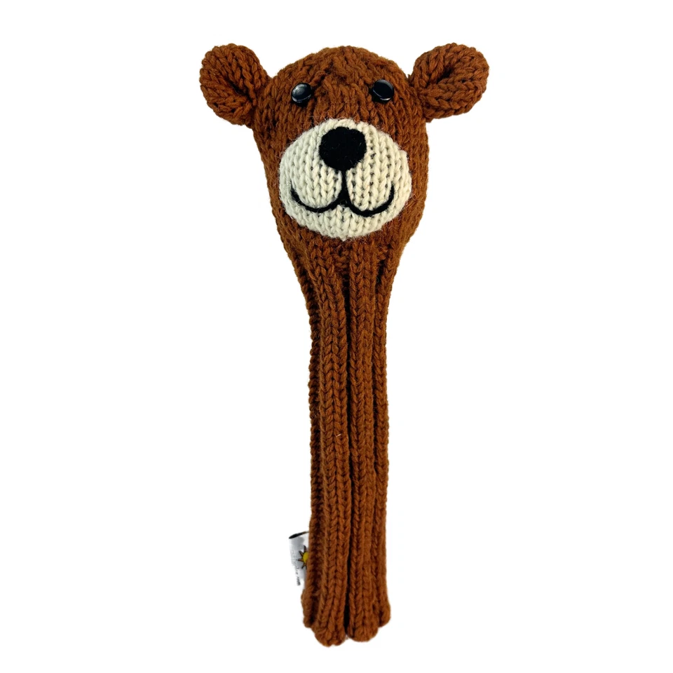 Sunfish Brown Bear animal knit wool hybrid / utility golf headcover - Image 1 of 1